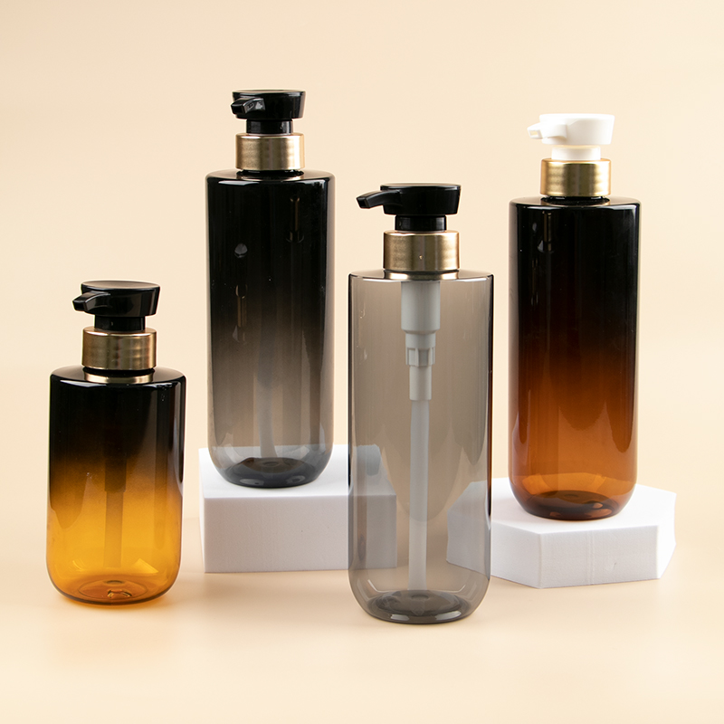 Factory hot sale 300ml 500ml clear empty shampoo conditioner pump body wash bottles