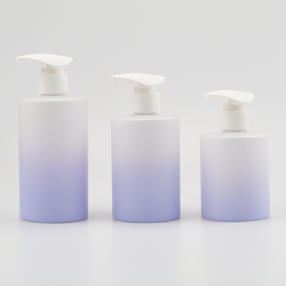 High Quality Hair Conditioner Gradient PET Plastic 200ml 300ml 500ml Shampoo Bottles With Pump Free Sample Shampoo Bottle