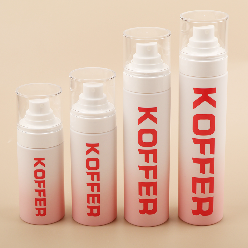 New product 80ml 100ml 120ml 140ml Matte transparent eco-friendly PET plastic travel daily cosmetics spray bottle